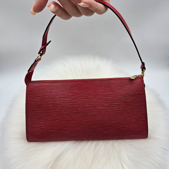Louis Vuitton  Red Epi Leather Pochette Accessoire - Picture 3 of 17